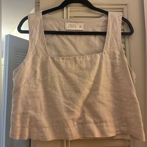 Linen square neck tank from Abercrombie and Fitch linen collection